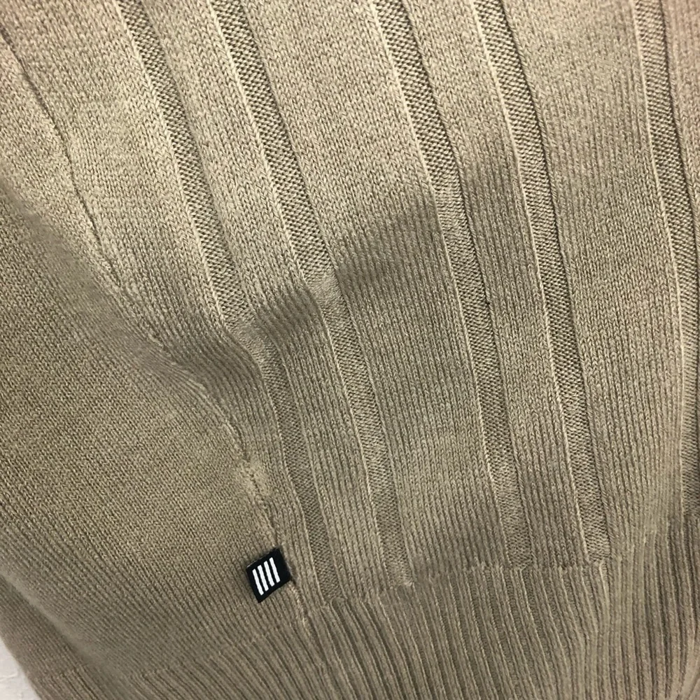 Geoffrey Beene Mens Tan 1/4 length Zipper Sweater Size M
